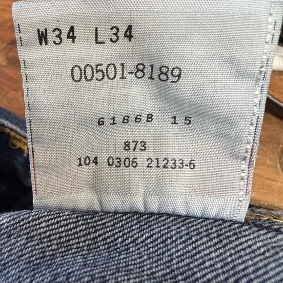 Vintage Levi's 501 Jeans Made in Mexico W34 L34 Button Fly 100% Cotton - Picture 7 of 11